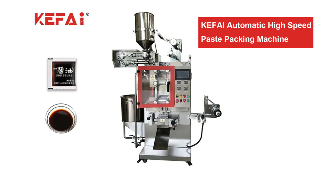 Máquina envasadora de rodillos de pasta automática de alta velocidad KEFAI, salsa de soja